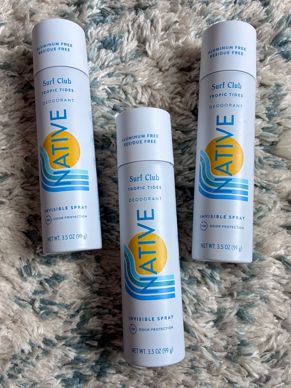 NEW lot 3 Native deodorant spray Full size Bundle all 3 nontoxic natural body